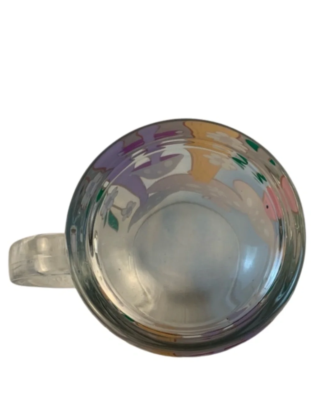 Whimsical Vibrant Polka Dot Mushroom Glass Mug Colorful